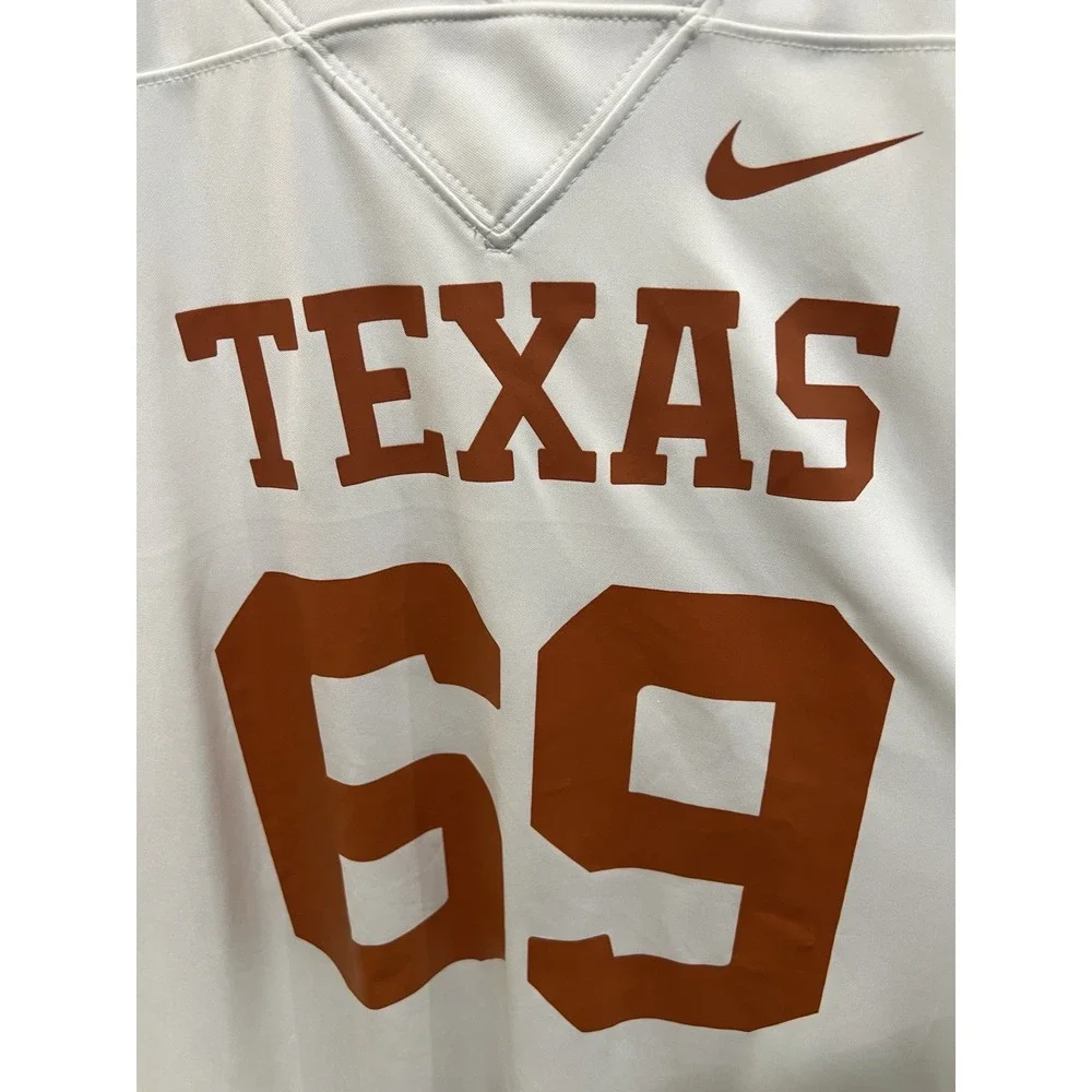 NICE Nike Texas Longhorns #69 Football Jersey Mens XXL White Burnt Orange